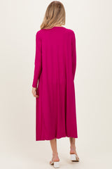 Magenta Ribbed Cardigan 2 Piece Maternity Set