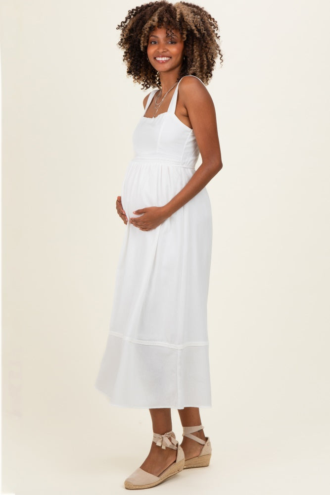 linen blend sleeveless dress UNTUCKit Women's Linen Blend Sleeveless Amara Dress