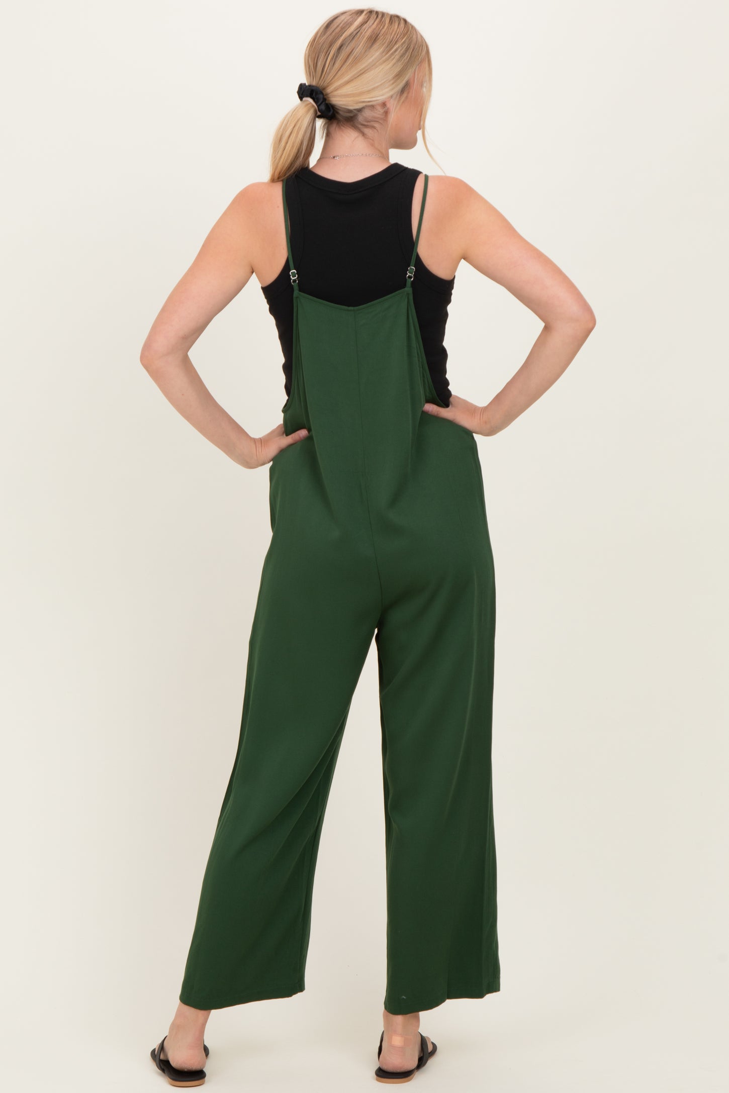 Army Green Wide Leg Jumpsuit