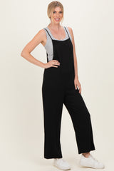 Black Wide Leg Maternity Jumpsuit