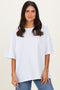 White Cotton Oversized Tee
