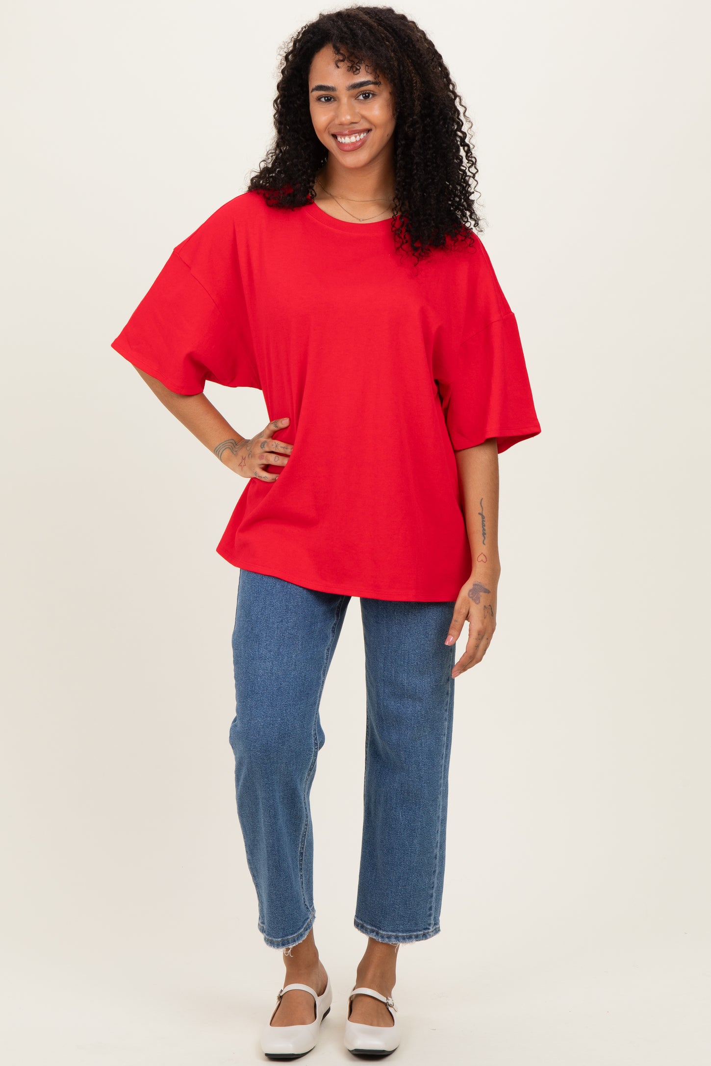 Ruby Cotton Oversized Maternity Tee