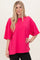 Hot Pink Cotton Oversized Tee