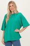 Kelly Green Cotton Oversized Tee
