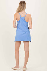 Cornflower Blue Racerback Romper Dress