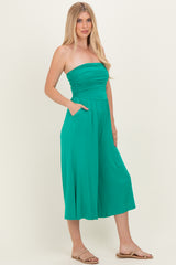 Kelly Green Double Layered Strapless Tube Top Jumpsuit