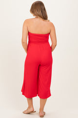 Ruby Double Layered Strapless Tube Top Maternity Jumpsuit