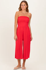 Ruby Double Layered Strapless Tube Top Maternity Jumpsuit
