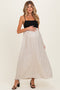 Black White Striped and Colorblock Maternity Maxi Dress