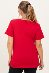 Ruby Oversized V-Neck Short Sleeve Maternity Tee