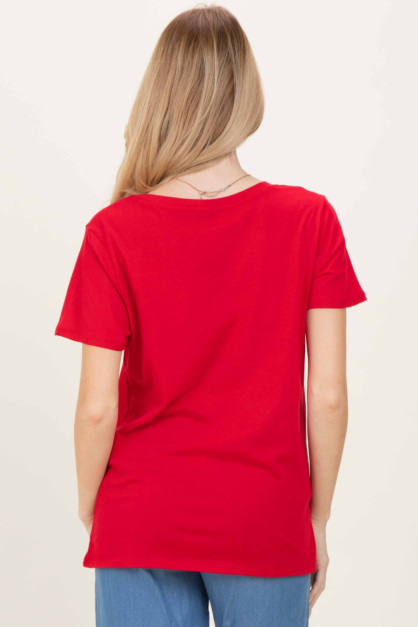 Ruby Oversized V-Neck Short Sleeve Tee