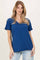 Navy Oversized V-Neck Short Sleeve Tee