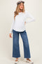 Navy Vintage Wash Ankle Wide Leg Maternity Jeans