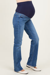 Blue Medium Wash Bootcut Maternity Jeans