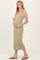 Sage Sleek Floral Jacquard Bodycon Maternity Midi Dress
