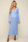 Periwinkle Ribbed Maternity Knit Maxi Dress