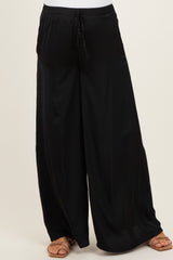 Black Palazzo Wide Leg Maternity Pants