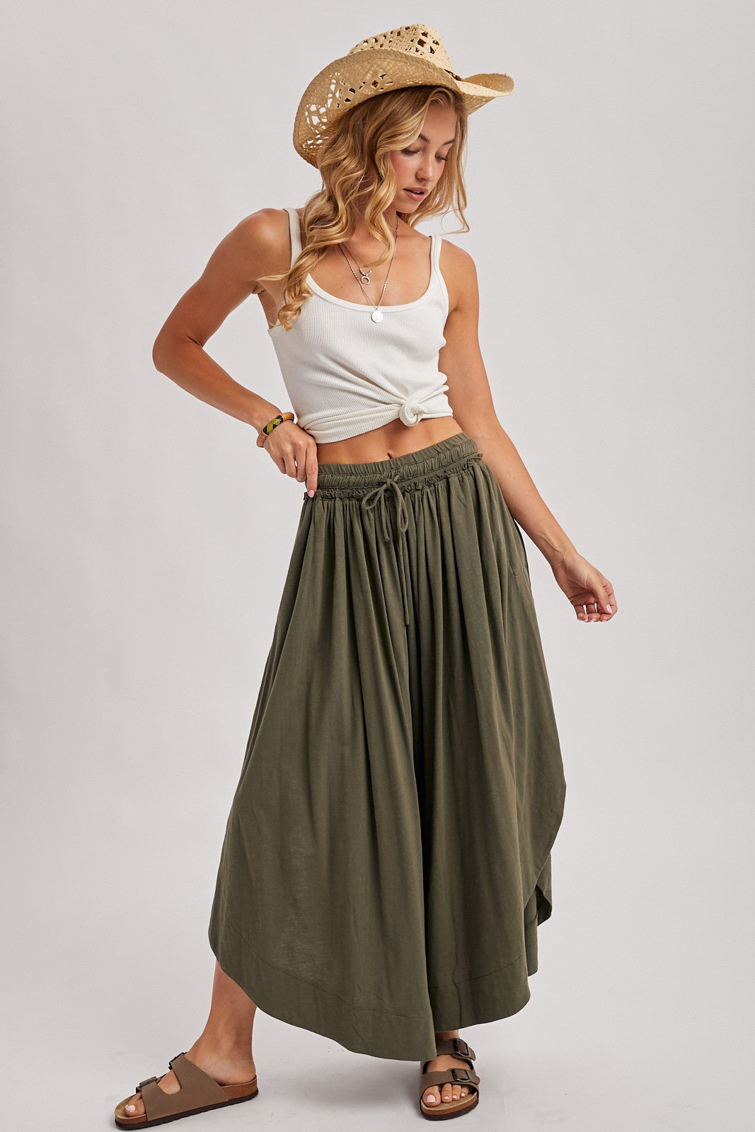 Olive Tulip Hem Super Wide Leg Pants – PinkBlush Olive Tulip Hem Super Wide Leg Pants – PinkBlush