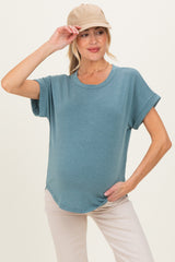 Olive French Terry Maternity Top