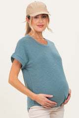 Olive French Terry Maternity Top