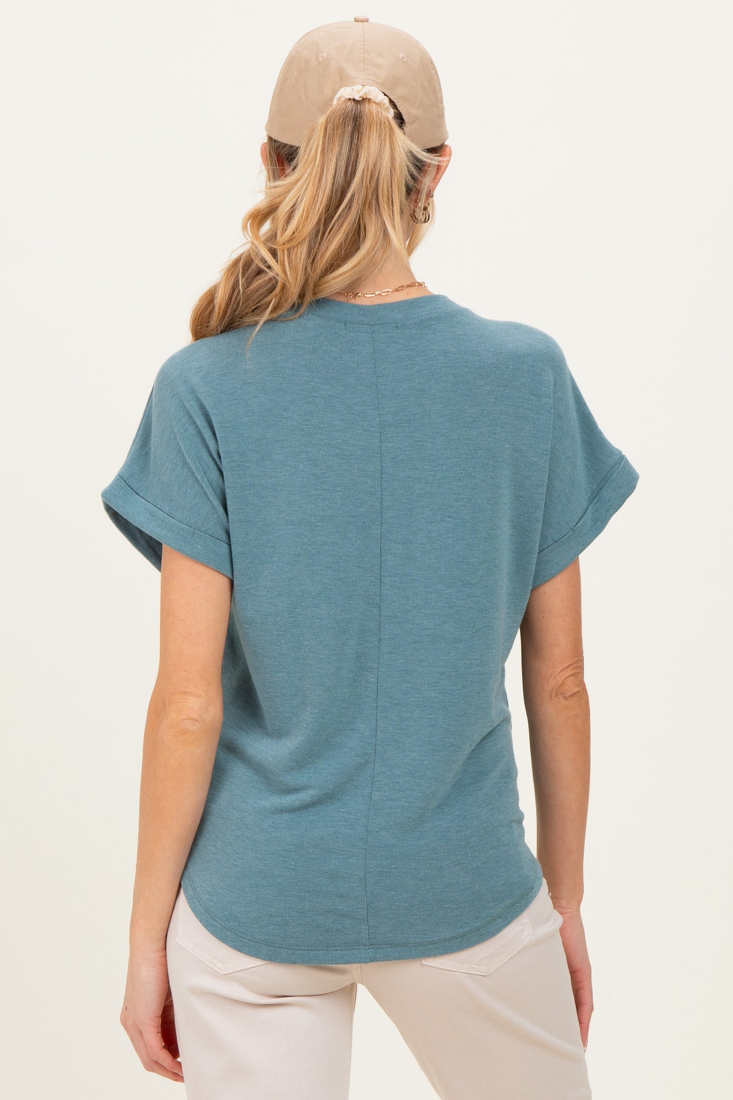 Olive French Terry Maternity Top