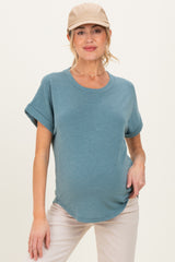 Olive French Terry Maternity Top