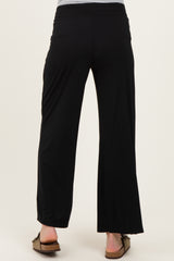 Black Ankle Wide Leg Maternity Pants