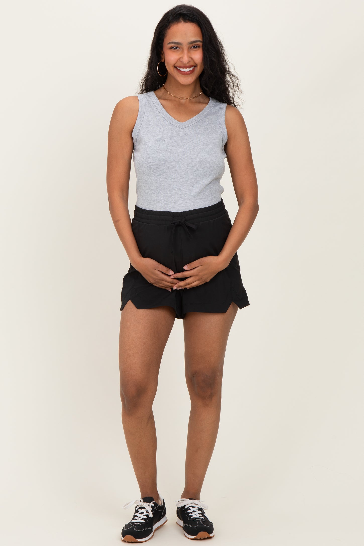 Black Active 5" Maternity Shorts