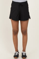 Black Active 5" Maternity Shorts