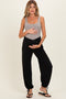 Black Crossover Waist Maternity Pants