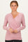 Mauve Brushed Knit Wrap Front Top