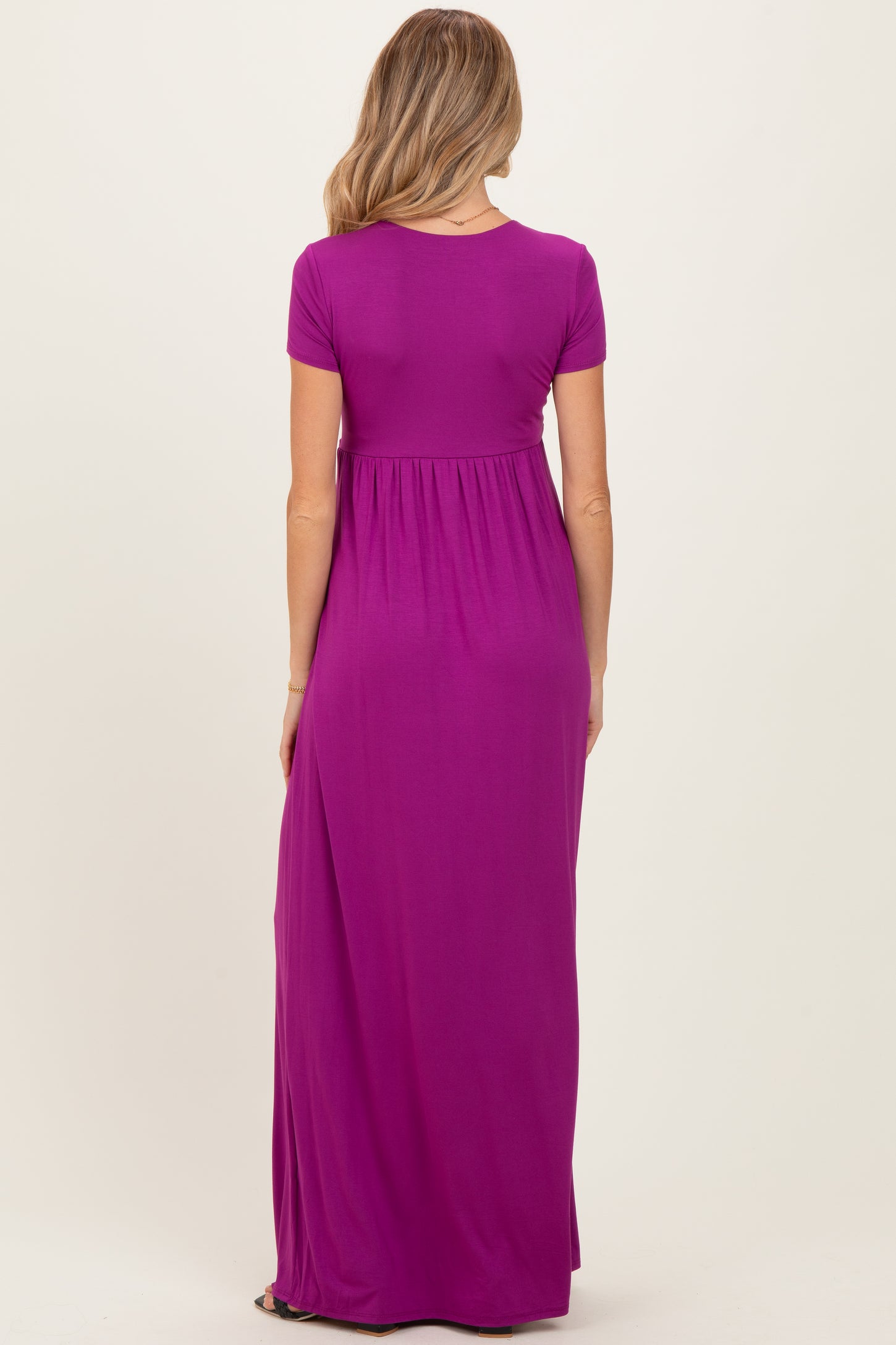 PinkBlush Magenta Draped Maternity/Nursing Maxi Dress PinkBlush Magenta Draped Maternity/Nursing Maxi Dress