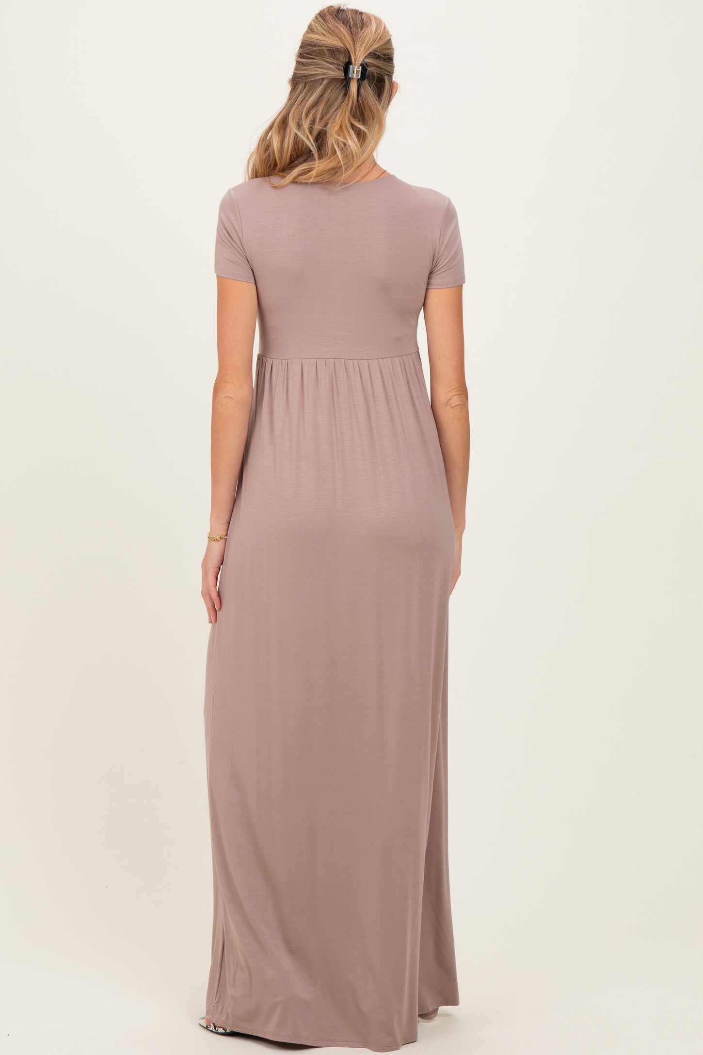 PinkBlush Mocha Draped Maternity/Nursing Maxi Dress PinkBlush Mocha Draped Maternity/Nursing Maxi Dress