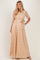 Mocha Lace Sash Tie Gown