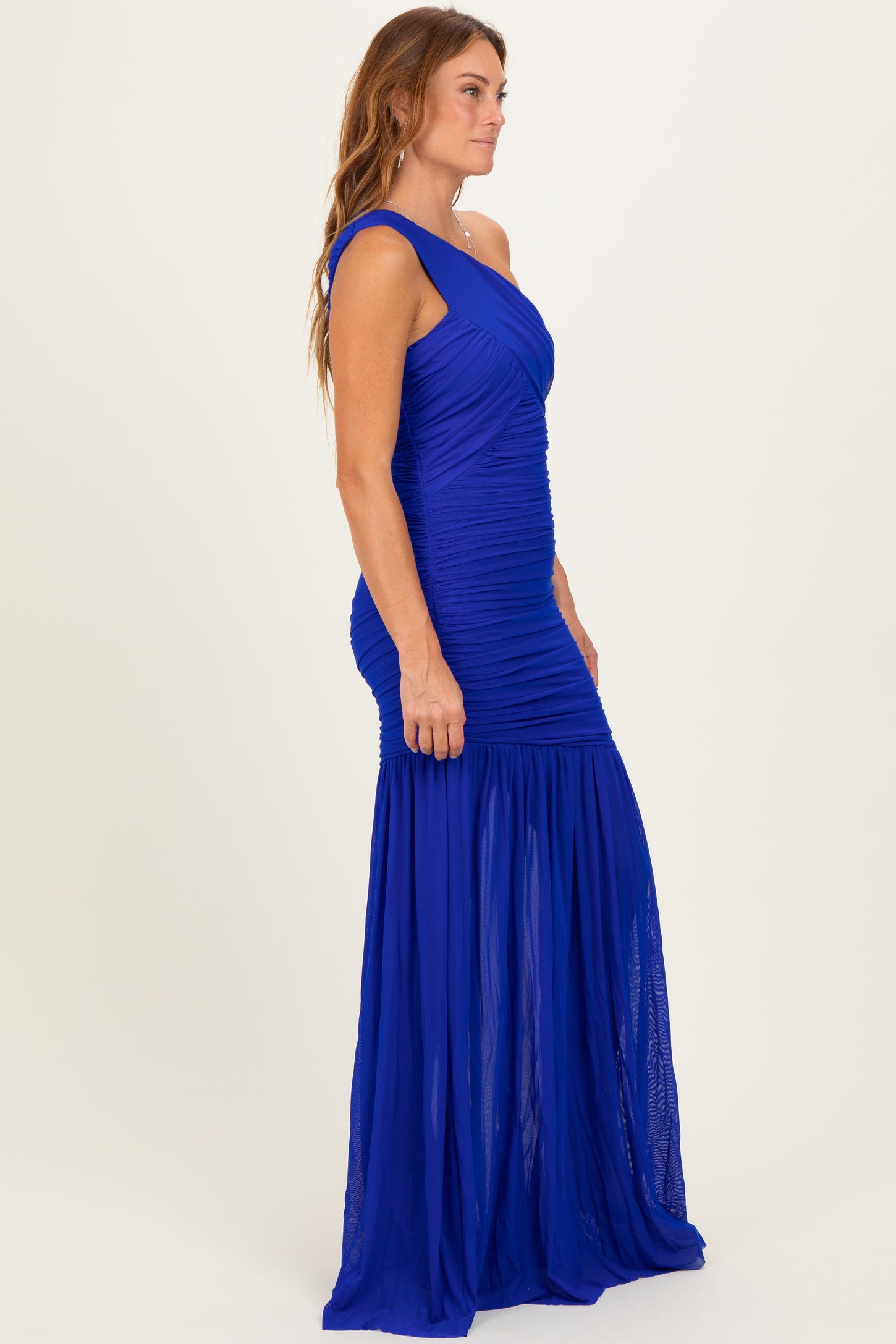 royal blue formal maxi dress Chic Royal Blue Straps Sweetheart Prom Dress Overskirt Long