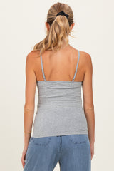 Heather Grey Basic Adjustable Strap Maternity Cami
