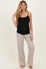 Black Basic Adjustable Strap Maternity Cami