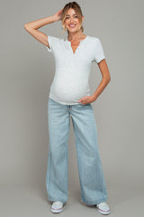 Super Light Maternity Wide Leg Jeans