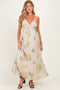 Cream Criss-Cross Back Mesh Maternity Dress