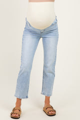 Acid Crop Straight Leg Maternity Jeans