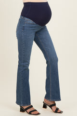 Medium Wash Maternity Boot Cut Jeans