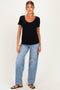 Light Wash Maternity Baggy Dad Jeans
