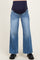 Medium Wash Wide Leg Maternity Jeans