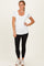 White Short Sleeve Scoop Neck Knit T-Shirt