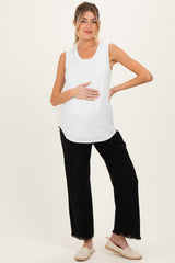 Ivory Double Layer Maternity Nursing Tank Top