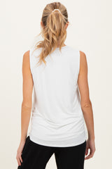 Ivory Double Layer Maternity Nursing Tank Top