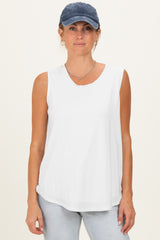 Ivory Double Layer Maternity Nursing Tank Top