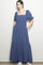 Midnight Open Back Ribbon Tie Maxi Dress
