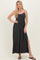 Charcoal Striped Sleeveless Maxi Dress