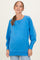 Classic Blue Vintage Wash French Terry Maternity Pullover